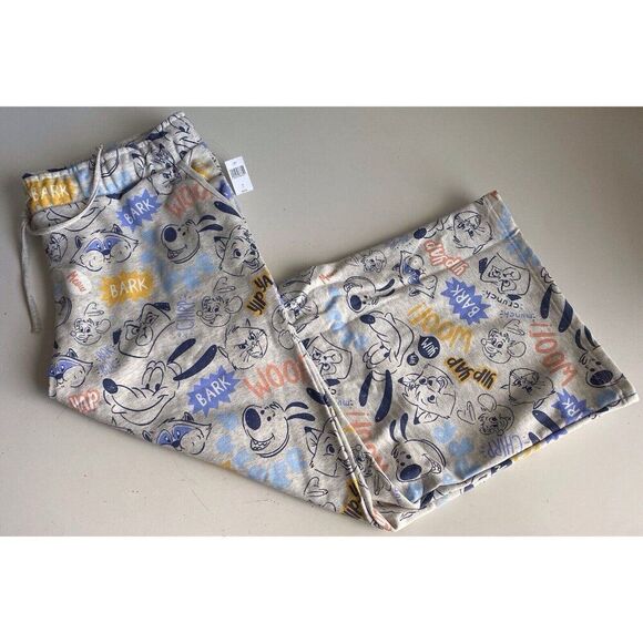 Disney Parks Pets Critters Sweatpants Meeko Percy Gus Pluto Unisex 1X Oversized - Picture 1 of 16